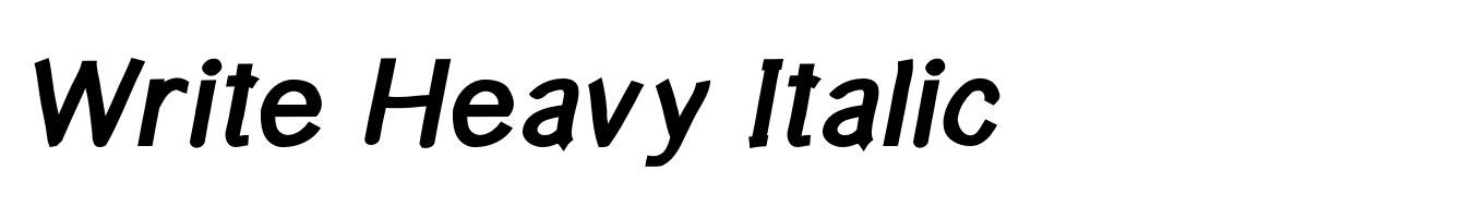 Write Heavy Italic